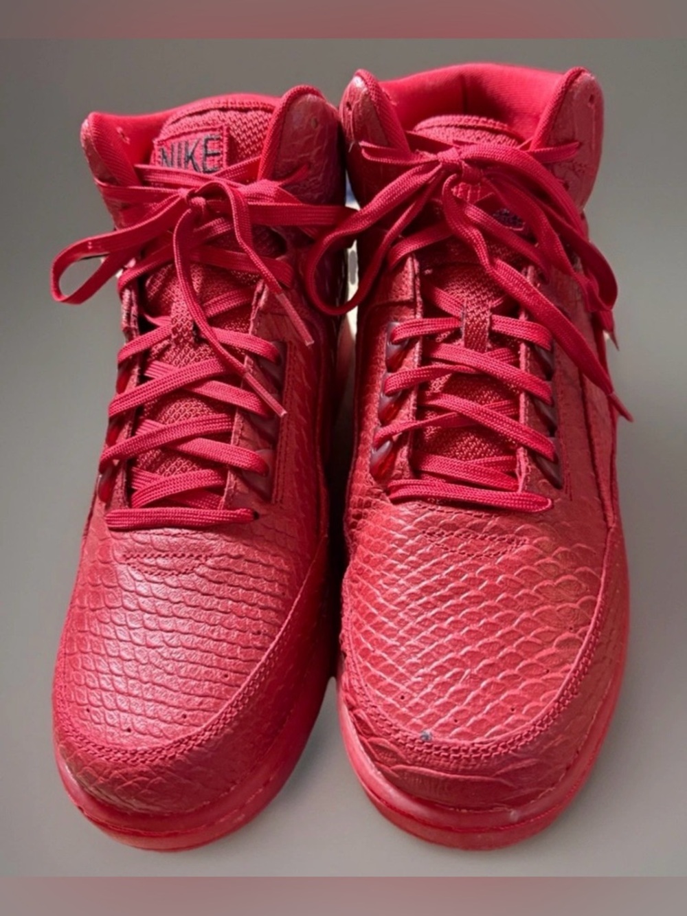 Nike Air Python PRM Red October Gym Red Snakeskin 705066-600 Men's 10.5